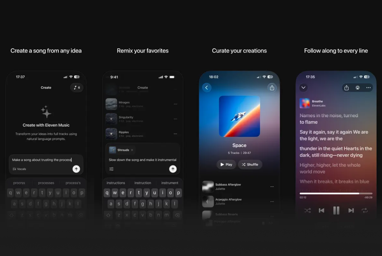 ElevenLabs launches a new AI-powered music generation app